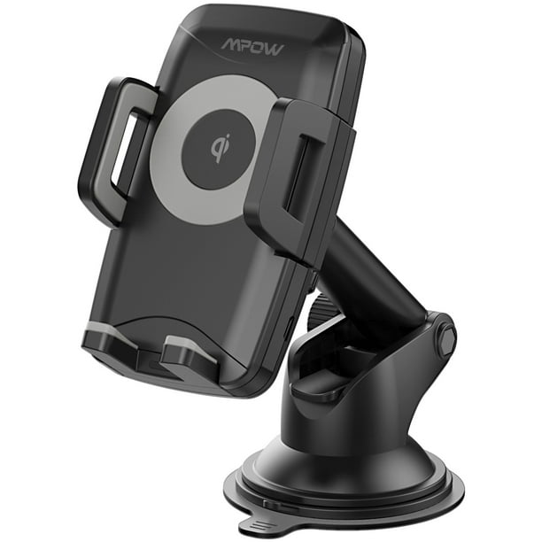 Mpow Qi Wireless Charging Car Mount for Dashboard/Windshield with M4.1Triple Sided Grip, Dual