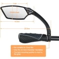 thumbnail image 2 of New Handlebar Bike Mirror Scratchand BlastGlass Lens Rotatable Rearview Mirror Bicycle Mirror ME(Silver Right Side), 2 of 5