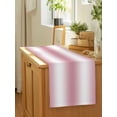 thumbnail image 5 of Table Runner Ombre Pink Table Runners Gradient Color Cotton Linen Dresser Scarf Kitchen Dining Table Decor for Home Dinner Party Decor 13x72 Inch, 5 of 9