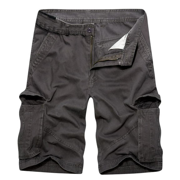 Mens Olive Green Cargo Shorts, Multi - Pockets, Rugged Build, Summer Outdoor Activities & Work