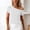 *White, variant on Women's Asymmetric Off Shoulder Short Sleeve Top, Form Fitting Solid Color Blouse Black,Women's Plus S