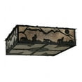 thumbnail image 4 of Meyda Tiffany 136276 Wolf On The Loose 8 Light 51" Wide Flush Mount Square Ceiling Fixture, 4 of 5