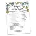 thumbnail image 2 of Inkdotpot 50-PackFloralWhy Do We Do That Bridal Wedding ShowerGameBachelorette Party ActivityGameCards, 2 of 7
