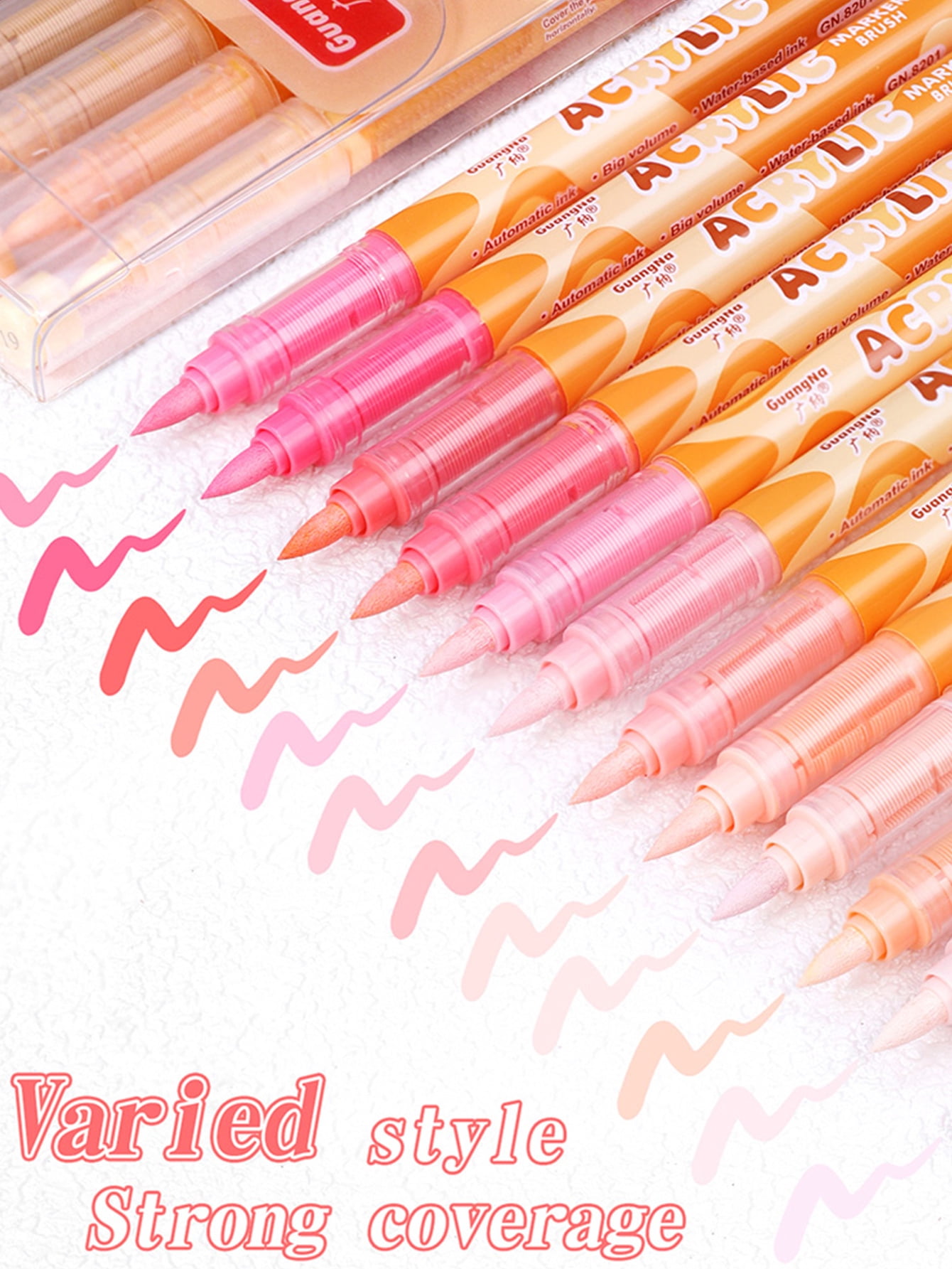 72 colors Acrylic Paint Markers,Soft Brush Student Graffiti Painting Pens Set,Festival Gift DIY Art Markers