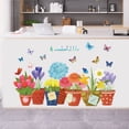 thumbnail image 6 of pdqouc Kids Bedroom Locker Stuff Flower Sticker Teen Girls In Middle School Acrylic Stickers Removable Wall Sticker DIY Green Plants Decals for Living Room Bedroom, 6 of 7