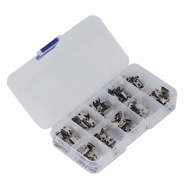 Juego surtido de 100 conectores USB hembra tipo C para reparación de soldadura