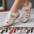 thumbnail image 1 of TrendOFT Womens Footbed Sandals Comfortable For Everyday Wear Featuring Closed Toe And Heel Breathable Cutouts And Closure Perfect For Summer Outfits And Casual Looks Womens Flat Sandals Beige 37, 1 of 9
