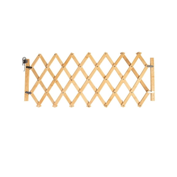 Blasgw Portable Wooden Pet Gate Foldable Expandable Safety Fence,Pet Isolation Door for Dogs/Cats,Indoor Barrier with Lockable Gate Pressure-Mounted Design,Adjustable Width up to 43.3 inches color