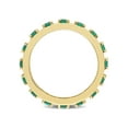 thumbnail image 4 of Miabella Women's 1-2/5 Carat T.G.W. Created Emerald Yellow Gold Flash Plated Sterling Silver Full Eternity Anniversary Band, 4 of 6