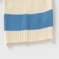 thumbnail image 4 of Atogsazn Toddler Boys Knitted Sweaters Kids Long Sleeve Pullover Sweatshirt Fall Winter Clothing Striped Tops Blue 3-4 Years Fashion, 4 of 7