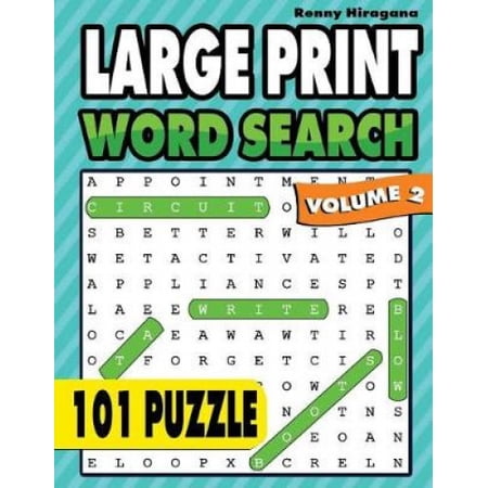 Large Print Word Search: 101 Puzzles ( Volume 2 ) (Large Print Word ...