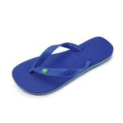 Havaianas Women's Brazil Logo Flip flops - Spring and Summer Sandals for Women - Marine Blue, 6