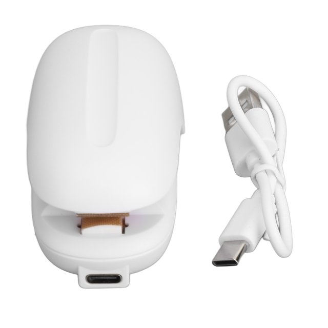 Fyearfly Mini Sellador De Bolsas, Sellador Térmico De Mano, Mini Sellador Térmico De Bolsas, Sellador Portátil De Bolsas con Chips De Plástico Recargable por USB para Todas Las Necesidades De Ahorro