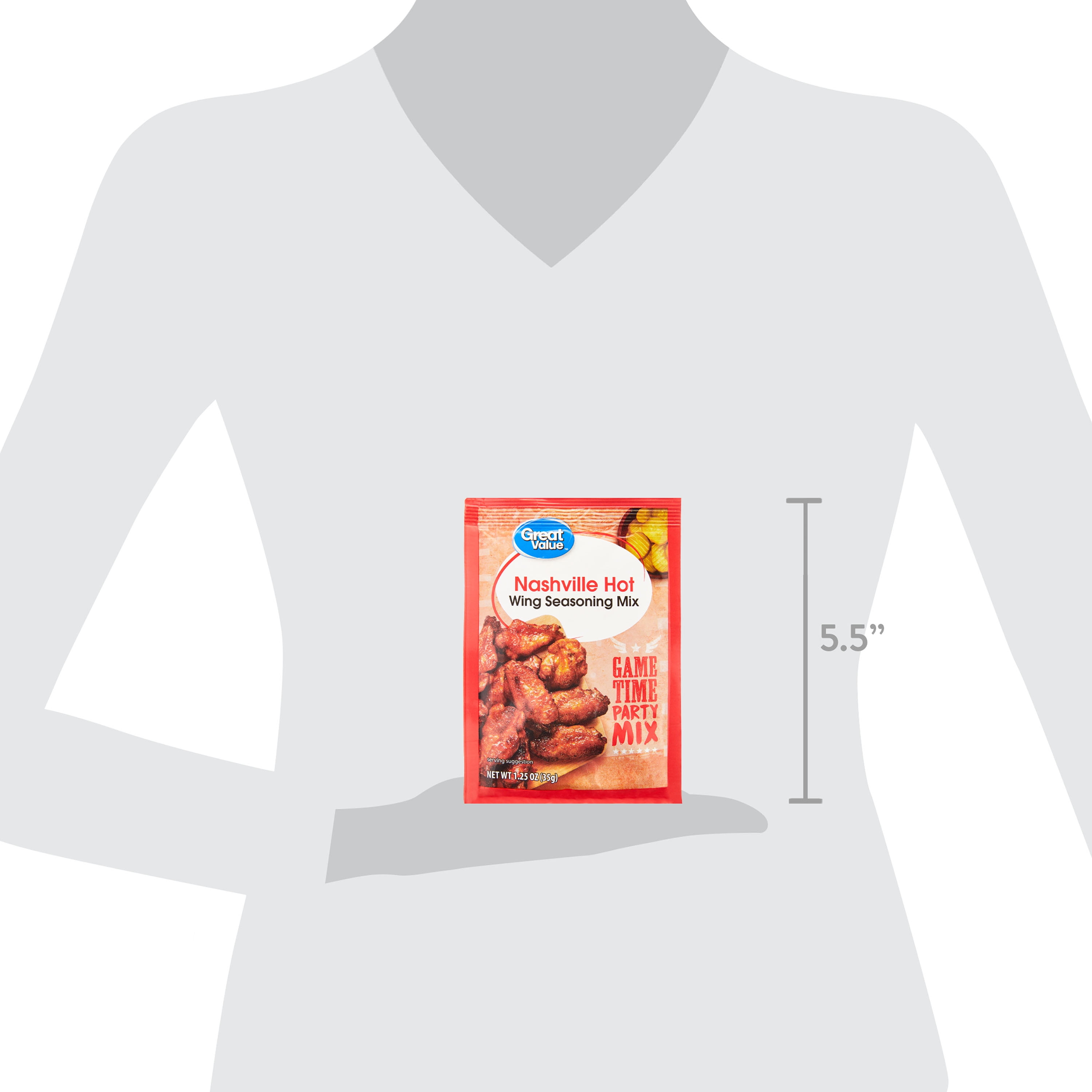 (5 pack) Great Value Nashville Hot Wing Seasoning Mix, 1.25 oz