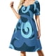 thumbnail image 2 of Vestido azul de diseño Koru, traje de verano para mujer, vestidos de lujo, 2 of 7