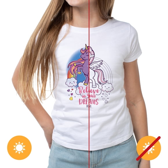 Camiseta (4T) DelSol DelSol Kids Crew Tee - Believe - White Camiseta (4T) Niño 1Pc