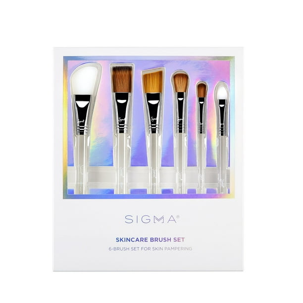 Set de brochas de maquillaje Sigma Beauty Skincare de 6 piezas con funda
