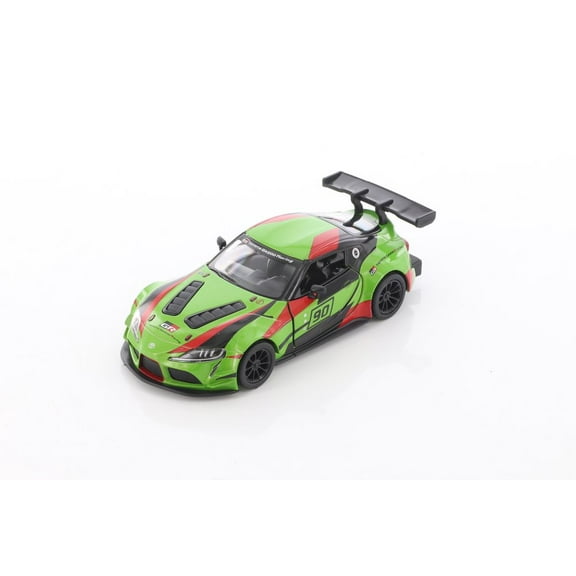 Toyota GR Supra Racing Concept Hardtop with Decals, Green - Kinsmart 5421DF - 1/36 scale Diecast Model Toy Car