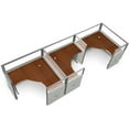 thumbnail image 2 of OFM RiZe Series 63" x 60" 3-Unit Workstation Kit, 1 x 3 Configuration, Vinyl with Translucent Top, Beige with Maple Desk, 2 of 4