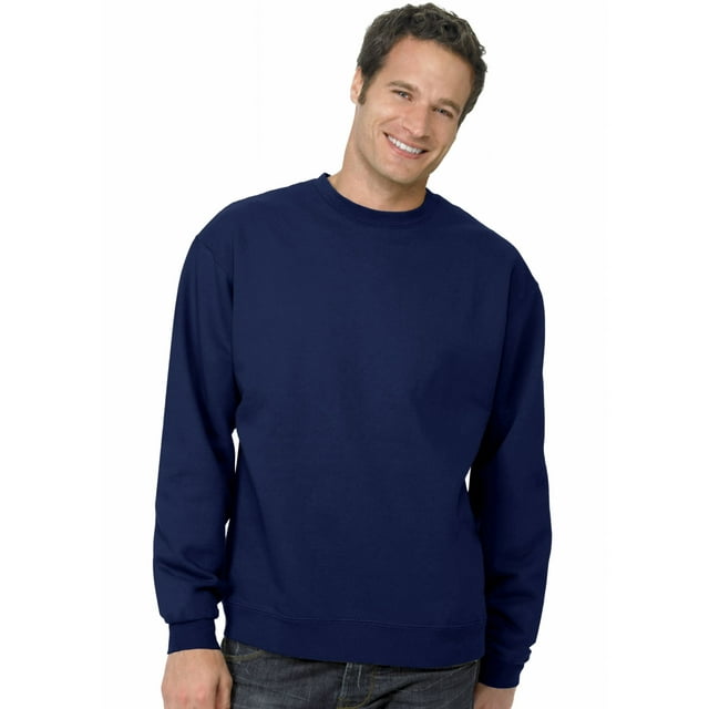 Hanes Chandail Molletonné à Col Rond ComfortBlend EcoSmart pour Hommes - Meilleur Vendeur, 3TG, Bleu Marine Foncé