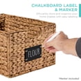 thumbnail image 2 of Best Choice Products Set of 2 16in Woven Water Hyacinth Pantry Baskets w/ Chalkboard Label, Chalk Marker - Chestnut, 2 of 7