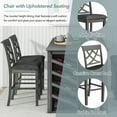 thumbnail image 3 of Churanty Modern 5 Count Adult Farmhouse Rubberwood Storage Dining Table with Chair Gray, 3 of 18