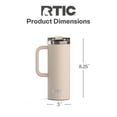 thumbnail image 6 of RTIC 20 oz Ceramic Lined Insulated Road Trip Travel Mug with Leak-Resistant Lid, Beach, 6 of 10