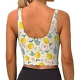thumbnail image 2 of Yiaed Flowers and Butterflies Print Ladies Waistcoat Women Sports Vest Vest Sports Women Sports Top Yoga Vest for women-Medium, 2 of 8
