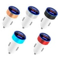 thumbnail image 4 of 120W Car Mobile Phone Digit Display Charger Overcurrent Protection Dual USB Charging Adapter for Lighter Socket Automobile White Silver, 4 of 8