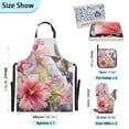 thumbnail image 3 of Hummingbird Lily Floral 5 Pcs Kitchen Set Heat Resistant Oven Mitts and Non-Slip Pot Holders with Adjustable Cooking Apron, 3 of 6