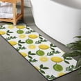 thumbnail image 2 of Yellow Lemon Fruits White Pattern Bathroom Rugs Mat,Non Slip Microfiber Bathroom Rug,Rubber Backing,Soft Bathroom Mats for Bathroom Floor,Tub and Shower,47x17in(120x43cm), 2 of 5