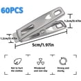 thumbnail image 2 of 60pcs Stainless Steel Cloth Clips,laundry Pegs,multifunctional Hanging Clip Pin, 2 of 5