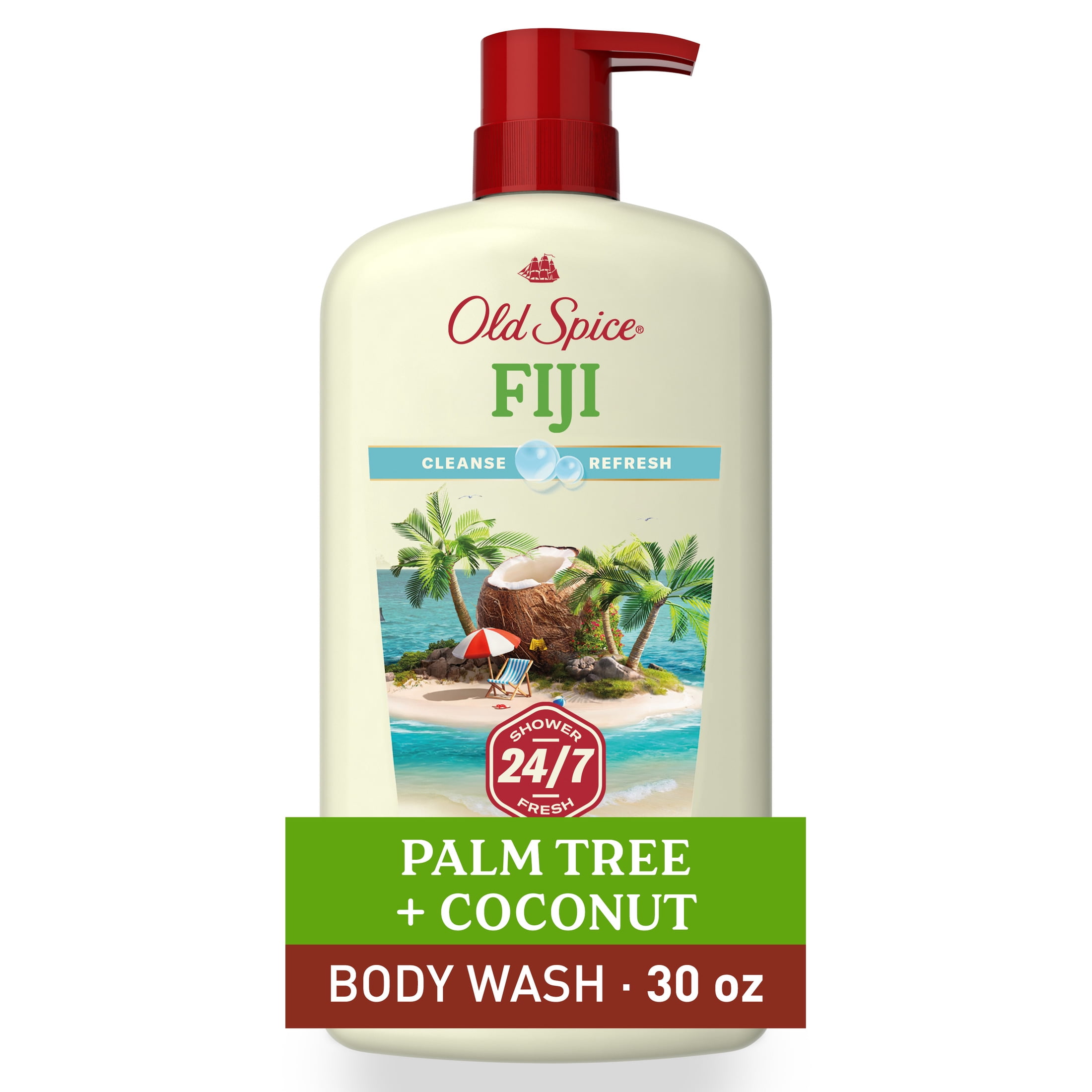 (2 pack) Old Spice Body Wash for Men, Fiji with Palm Tree, 30 fl oz