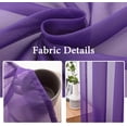thumbnail image 3 of ZMLEVE Rideaux Transparents Voile Poche pour Tringle 2 Panneaux Traitement de Fenêtre pour Salon, 54x45 Pouces, Violet, 3 of 6