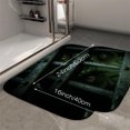 thumbnail image 2 of 1pc Green Creature Behind Bars Absorbent Non-Slip Bathroom Thickened Flannel Rug Decor,Soft,Quick Drying,Suitable For Indoor/outdoor Use,Bathrooms,Bedrooms,Kitchens,Terrace,Laundry Rooms,16"x24", 2 of 9