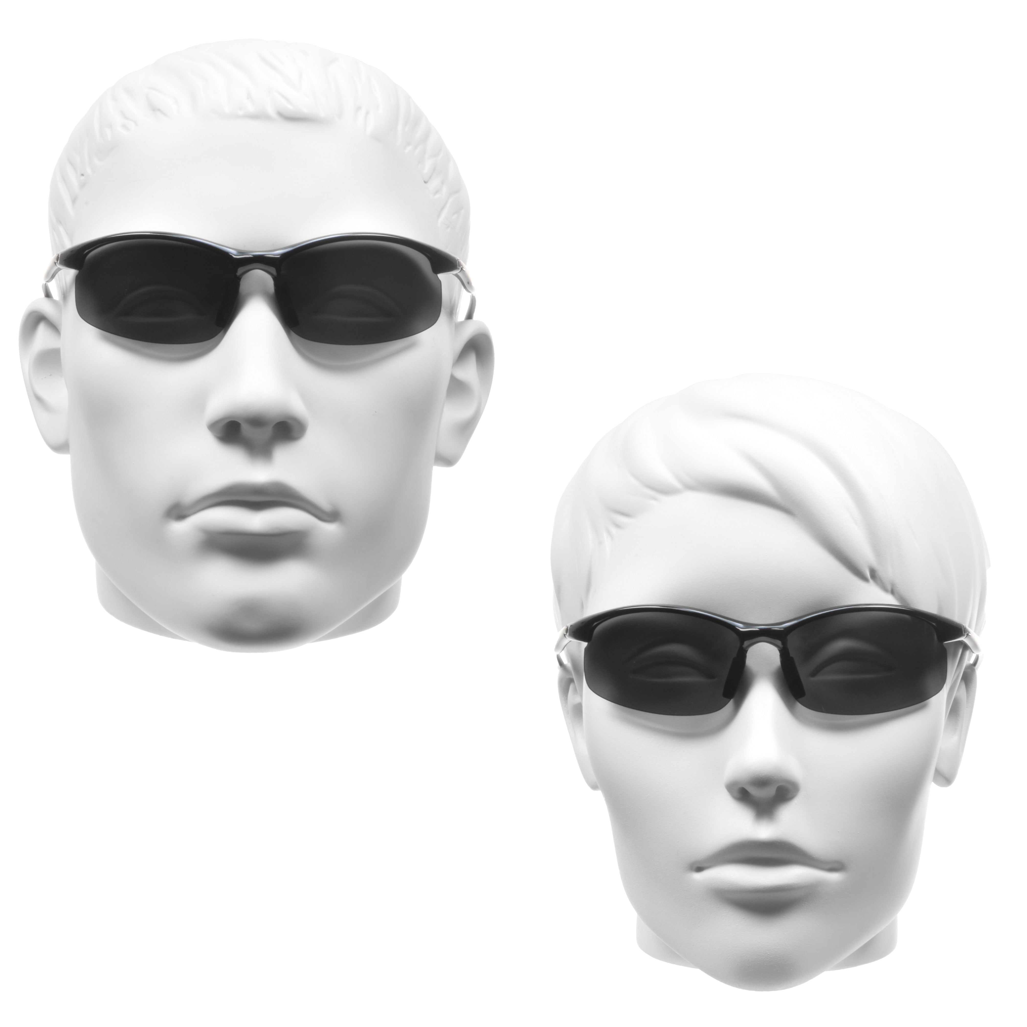 proSPORT Polarized Sunglass Men Women Light-Weight Semi-Rimless