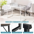 thumbnail image 5 of Giantex 40” Home Office Computer Desk, Modern Simple Writing Study Desk, Metal Frame Gaming Desk, Laptop PC Workstation, White, 5 of 8