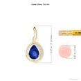 thumbnail image 4 of ANGARA Natural Pear-Shaped Tanzanite and Diamond Loop Pendant in 14K Yellow Gold for Women (Size-7x5mm) | December Birthstone, Anniversary, Jewelry Gift for Women | Natural Tanzanite Necklace, 4 of 8