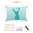 thumbnail image 6 of Sun Shade Sail 8x10Ft Elk on Morocco Cyan Gradient Background Uv Block Sunshade Canopy Outdoor Shade Cover Rectangle Shade Cloth For Patio Garden Yard Deck Pergola, 6 of 6