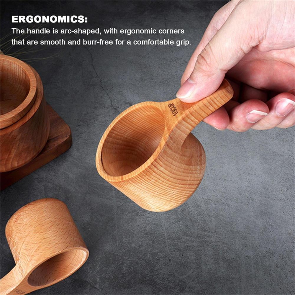 Natural Wood Nesting Measuring Cup Set by World Market
