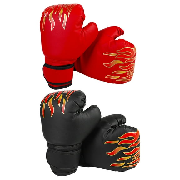 OUNONA Portable Sparring Gloves for Kids Made of Durable PU Material with Assorted Colors 2 Pairs