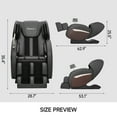 thumbnail image 3 of Real Relax Zero Gravity Massage Chair, Shiatsu Massage Relaxation Recliner with Heating and Bluetooth, Brown, 3 of 10