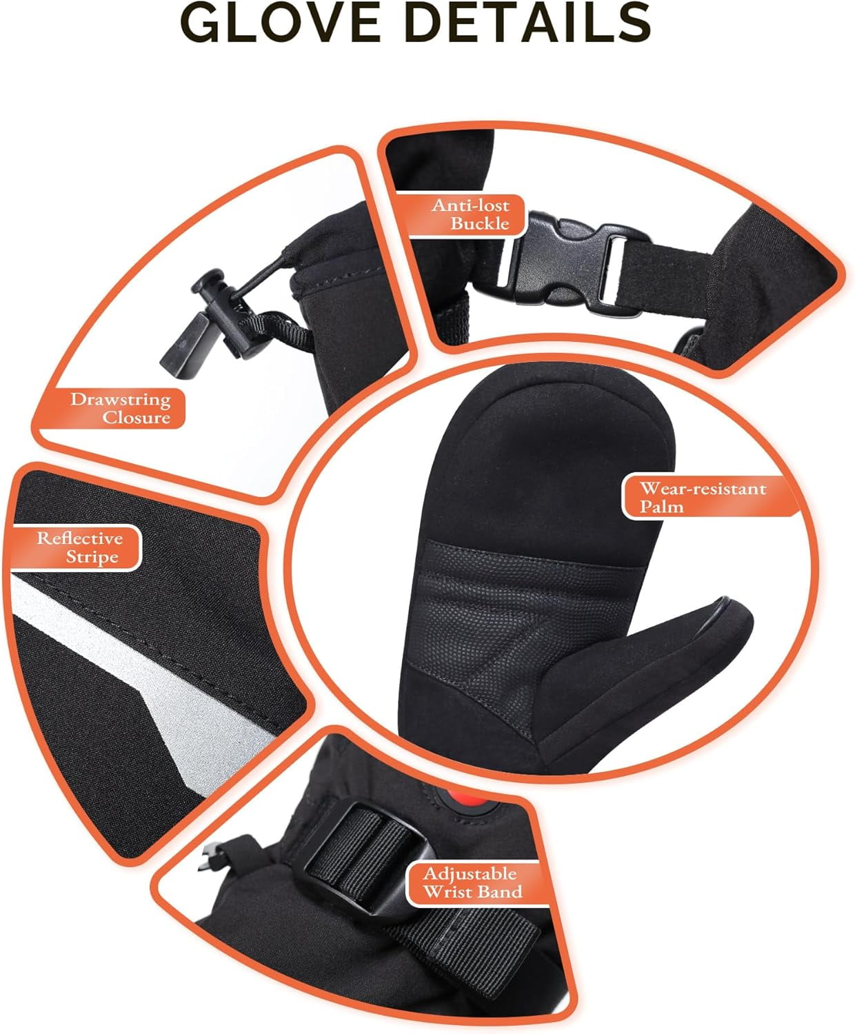 SAVIOR HEAT Heated Ski Gloves, Heated Mittens for Men Women,7.4V Rechargeable Battery Gloves for Skiing Hiking