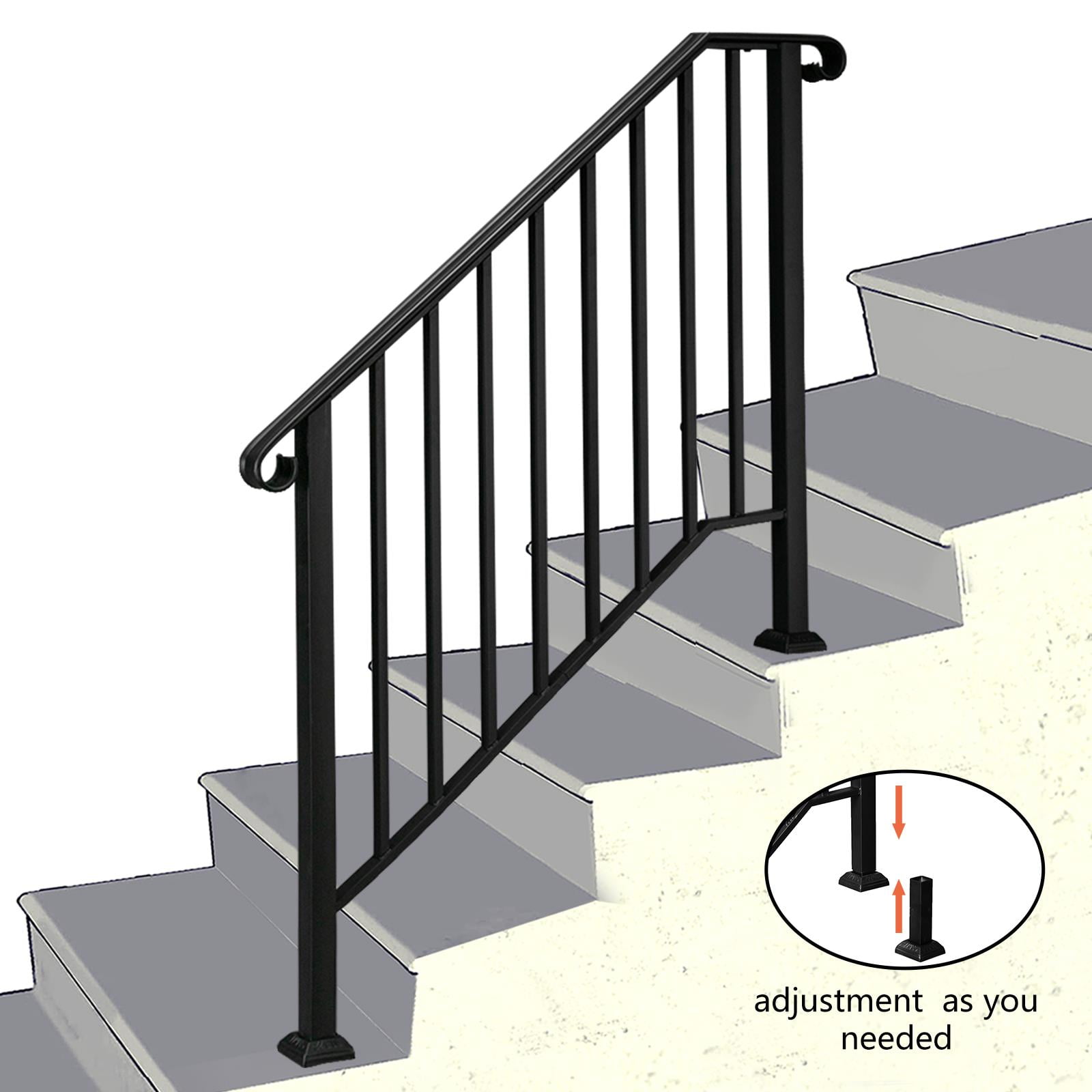 Buy Handrails,Handrails for Outdoor Steps Sturdy Wrought Iron Handrails
