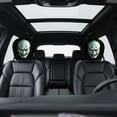 thumbnail image 2 of 1 Pack Halloween Creepy Clown Demon Face Car Headrest Cover Horror Scary Head Rest Protector Cover Elastic Auto Interior Prank Decor For Car SUV Truck, 2 of 6