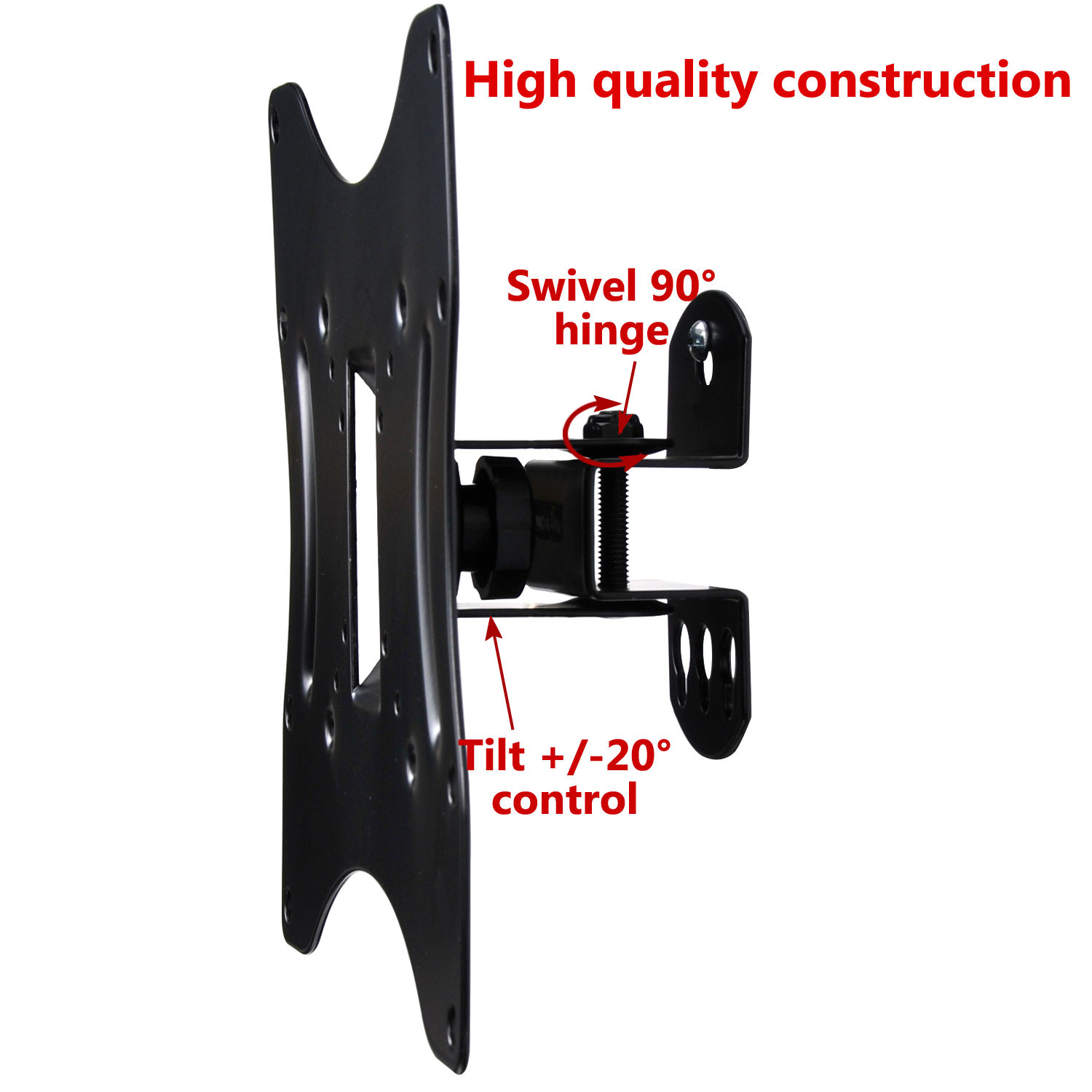 VideoSecu Tilt Swivel TV Wall Mount for Most 24-40" LED LCD HDTV VIZIO LG Samsung Flat Screen Mounting Hole 200/100/75mm BT1 - image 4 of 4