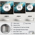 thumbnail image 4 of Designart "Blue Simplicity Moon VI" Abstract Collages Square Mirror Wall Decor Transitional - Large Blue Square Bathroom Mirror - Square Printed Wall Mirror Art, 4 of 5