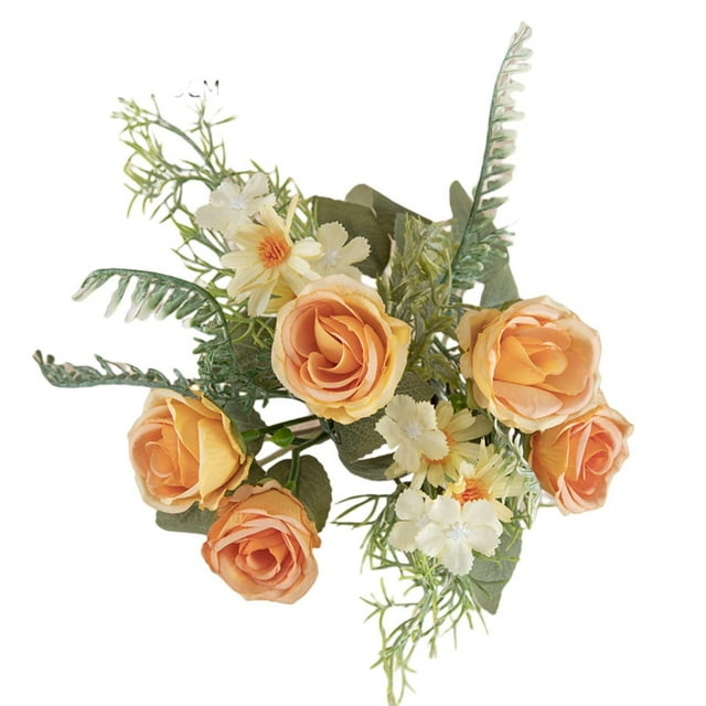 LCXmlly Simulation Flower Simulation Flower Bunch Multiple Layers Petals Faux Silk Design Artificial MultiColor Mixed Rose (1 Bunch)