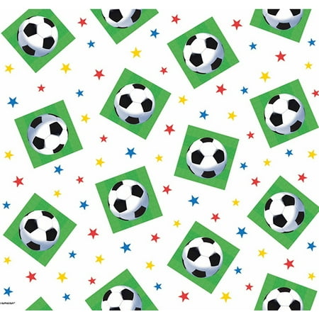 Soccer Goal Birthday Party Championship Table Cover Tableware, Plastic, 54" x 102"
