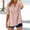 Pink, variant on Ayolanni V-Neck Womens Shirts Plus Size Blue Short Sleeve Solid Button-Up Shirts Teens Shirts for Girls 3x